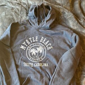 Myrtle Beach South Carolina Hooded Sweatshirt - Gray/Blue